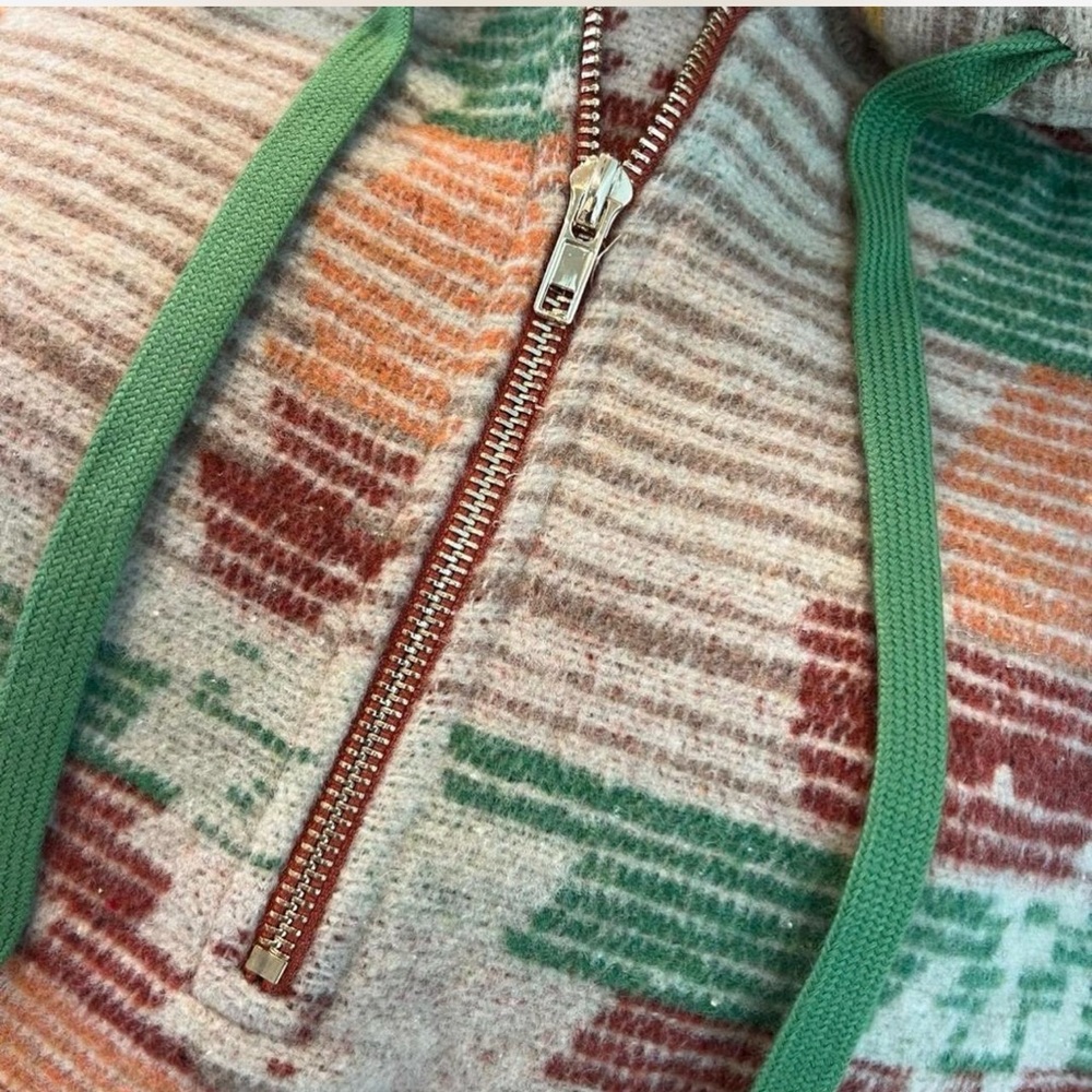 MAINSTRIP hooded fall hues half zip pullover S M L - Picture 9 of 10